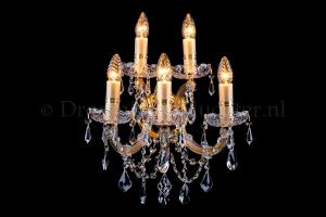 Crystal Wall lamp Maria Theresa 5 lights (crystal/gold) - C-arm