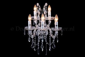 Kristall Wandleuchte Maria Theresa 5-flammig (Kristall/Chrom) - S-Bogen