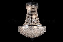 Empire chandelier crystal 6 lights chrome 15.7 inch (40cm)  - Livia Empire chandelier crystal 6 lights chrome 15.7 inch (40cm)  - Livia