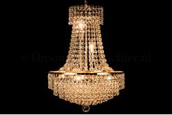 Empire chandelier crystal 6 lights gold 15.7 inch (40cm)  - Livia Empire chandelier crystal 6 lights gold 15.7 inch (40cm)  - Livia