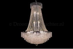 Empire chandelier crystal 15 lights chrome 23.6 inch (60cm)  - Livia Empire chandelier crystal 15 lights chrome 23.6 inch (60cm)  - Livia
