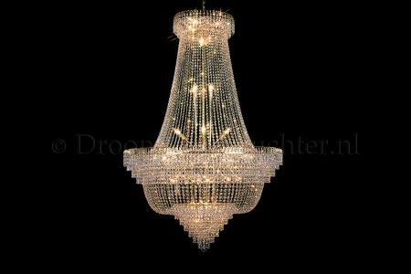 Empire chandelier 34 lights crystal 47 inch (120cm) gold - Salle - Salle