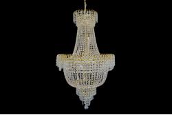 Empire chandelier crystal 19.7 Inch gold - Salle Empire chandelier crystal 19.7 Inch gold - Salle