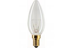 Candle light bulb clear standard 15W