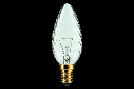 Candle light bulb clear spriral 25W (Deco) - Bulbs