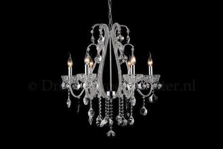 Chandelier Oriana  6 light 65 cm crystal chrome - Crystal chandeliers