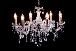 Crystal Chandelier Maria Theresa in gold 6 lights - Ø60cm  Crystal Chandelier Maria Theresa in gold 6 lights - Ø60cm