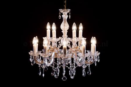 Chandelier Maria Theresa in gold 15 lights - Ø60cm - Marie Therese chandeliers