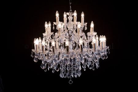 Chandelier Maria Theresa in chrome 28 lights - Ø95cm - Marie Therese chandeliers