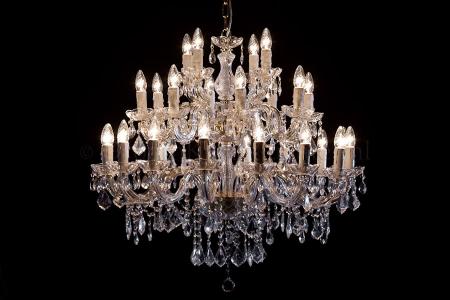 Chandelier Maria Theresa in gold 28 lights - Ø95cm - Marie Therese chandeliers