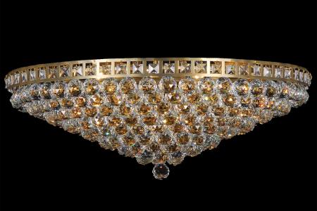 Ceiling lamp Amanda 12 lights gold crystal - Ceiling lights