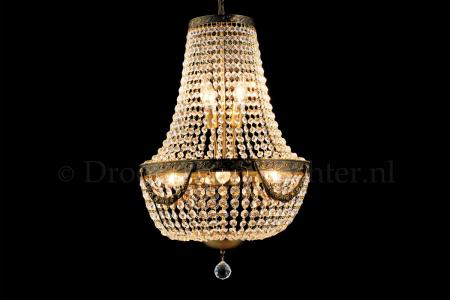 Empire chandelier Firmeno 6 light 40cm crystal bronze - Crystal chandeliers