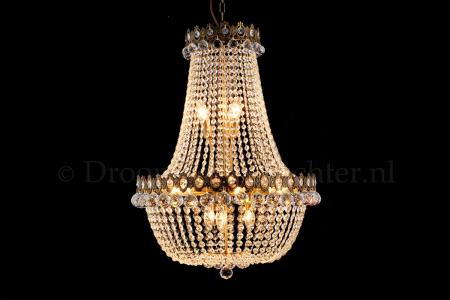 Empire chandelier Royale 12 light 60 cm crystal gold - Crystal chandeliers